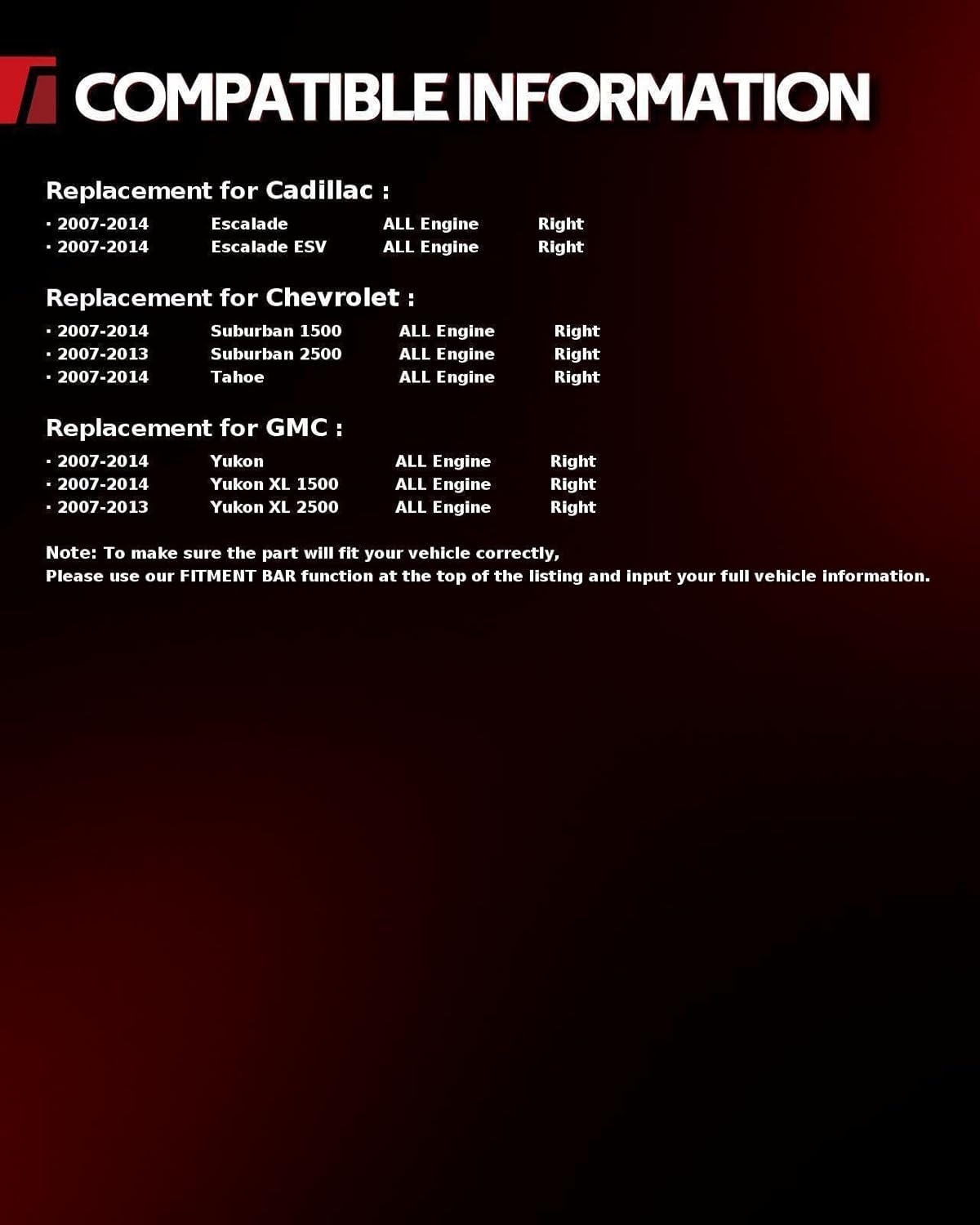 Torchbeam Rear Windows Struts Gas Shock Lift Supports Compatible with Chevrolet Tahoe 2007-2014, OE# 15161944, 6157, 2pcs