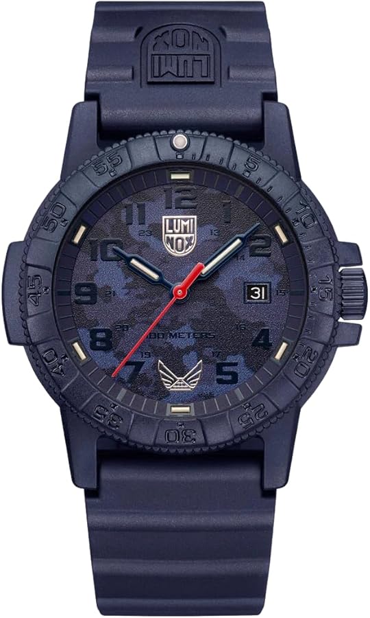 Amazon | Luminox X Volition レザーバック ウミガメ ネイビーアウト 