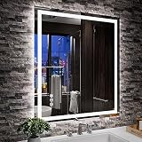Amorho LED Mirror for Bathroom, 28'x32' with Front Light and Backlight