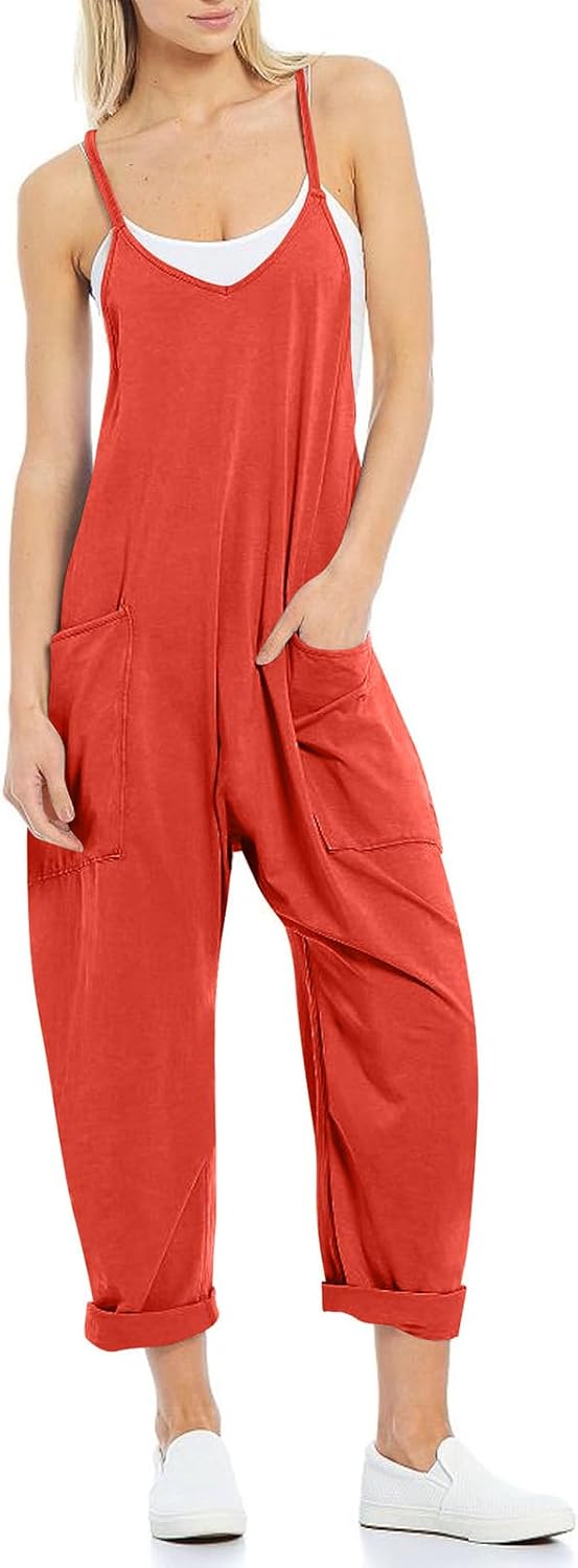 Lahloya Maternity Jumpsuit for Women, Wide Leg With Pockets