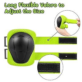 Besttravel Kids Helmet with Pads Set, Toddler Adjustable Toddler Bike Helmet Age 5 and Older Boys Girls Multi-Sports Safety (Green with Pads)