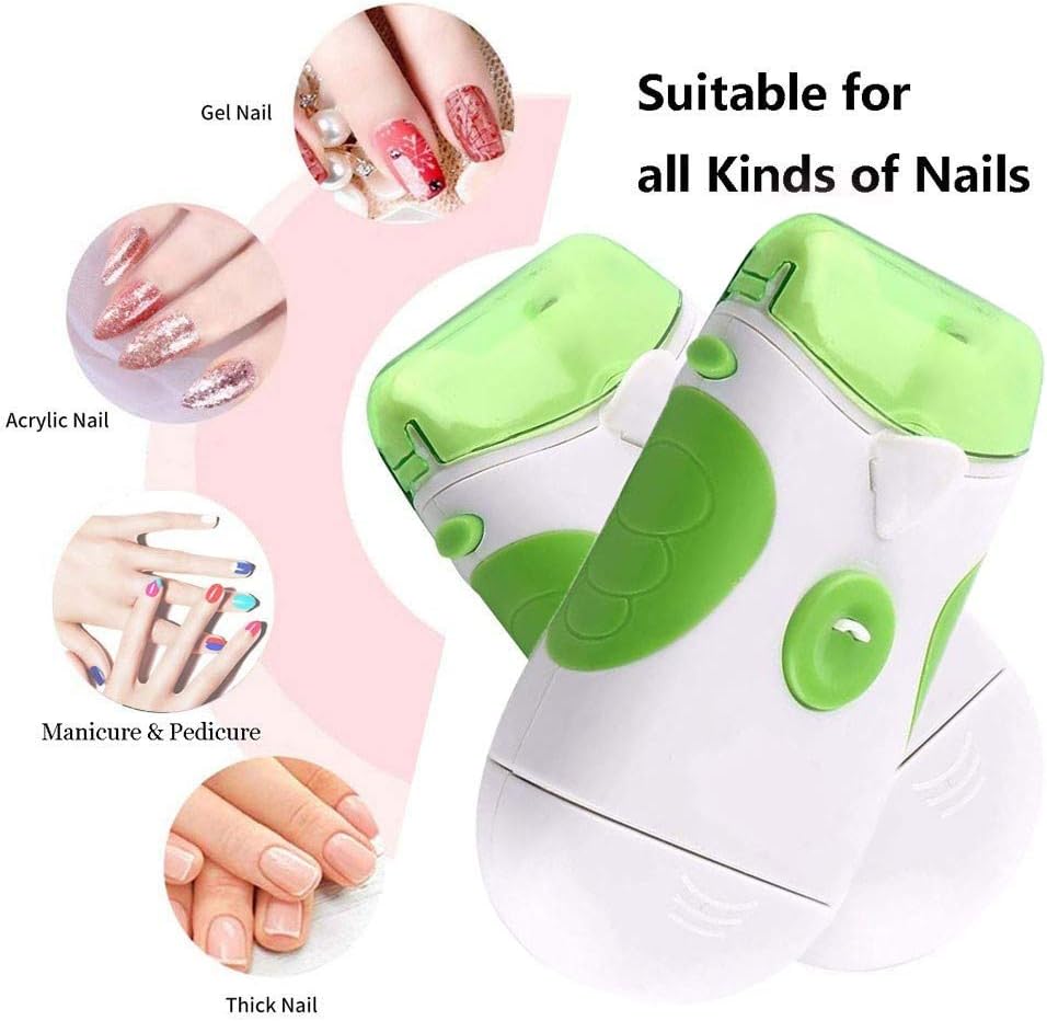 Dysel Electric Nail Cutter and Filer, Electric Nail Clippers for Elderly Thick Nail Toenails, Adults Electronic Manicure Pedicure Tool Effective Effortless Portable 2 in 1 for Home Salon2pcs : Beauty & Personal Care