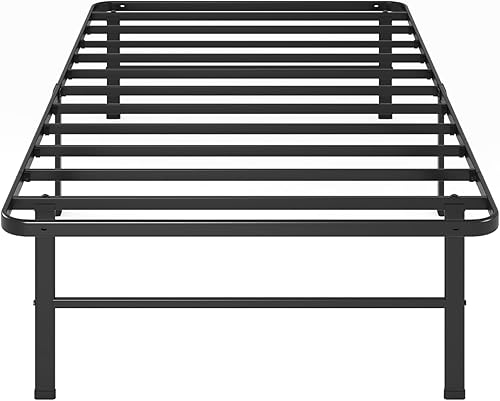 Vista 10 de ZINUS Rumi - Base de cama de metal individual de 14 pulgadas, base de colchón SmartBase® de montaje rápido, acero resistente sin necesidad de Negro