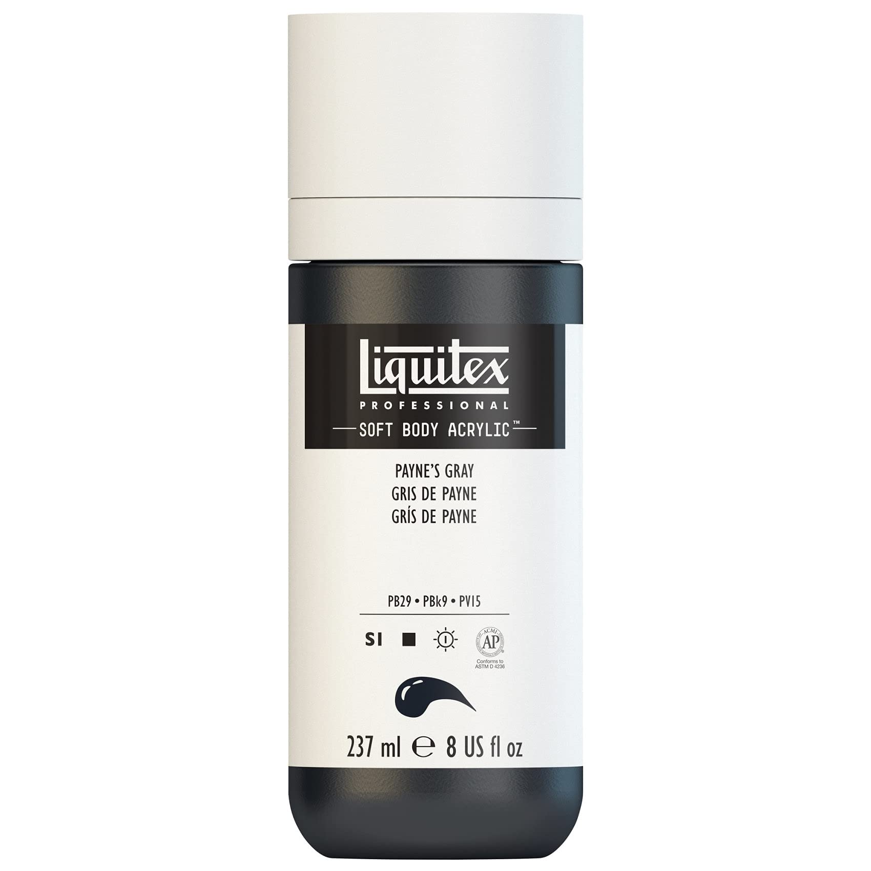Liquitex 6508 Professional zand acryl medium, fijne structuur gel die na droging op glanzend zand lijkt - 237ml Pot