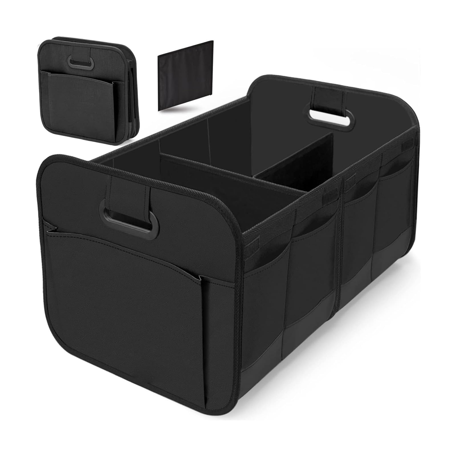 LiYaBaiHuo Car Boot Organiser For Mini Aceman Countryman Clubman Paceman Cooper, Collapsible Organiser Storage Non-Slip Multipurpose Storage Box Accessories,A/Black
