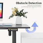 Electric Standing Desk Frame,Adjustable Height and Length,The Maximum Size it can accommodate is 63 * 28 inches for the Tabletop,3 Preset Heights,Rated for 154 pounds of Weight,Black