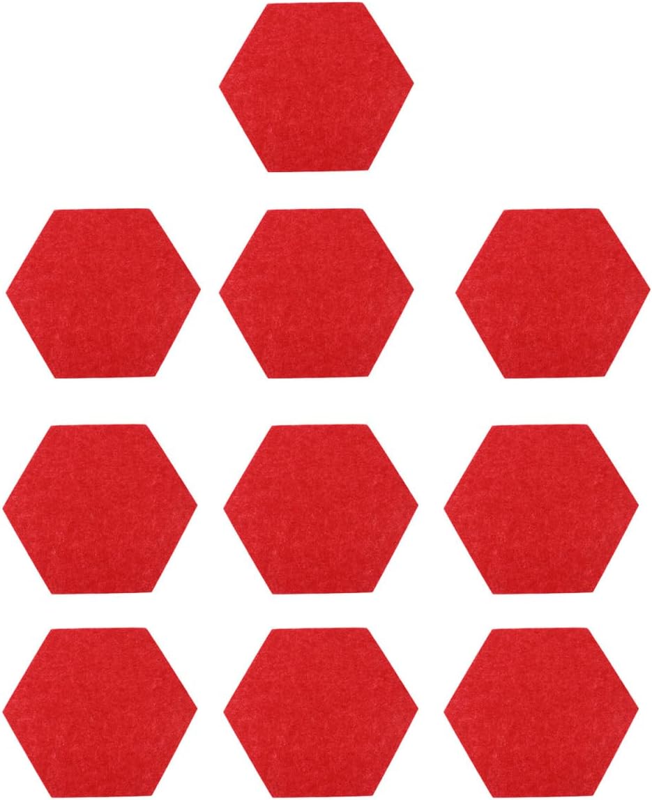 Angoily 12pcs Adhesive Wall Sticker Hexagon Felt Board Bulletin Board Decor Photo Display