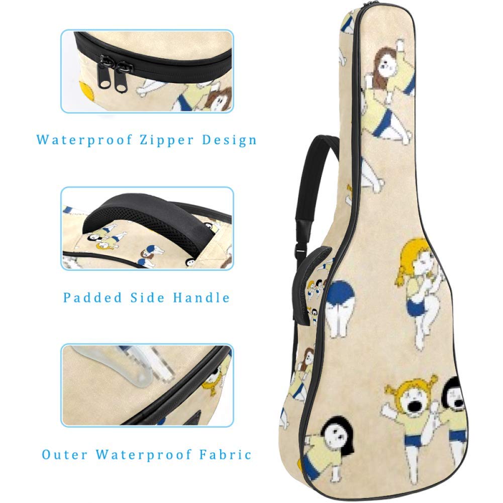 Bolsa para guitarra eléctrica, resistente al agua, con cremallera, suave, para bajo, acústica y clásica, para gimnasia infantil