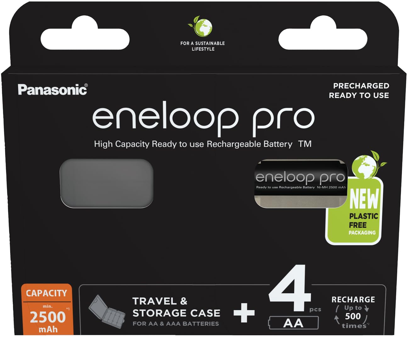 Eneloop SmartPlus Travel Chargeur USB Piles AA AAA - Charge Rapide Avec Écran LED