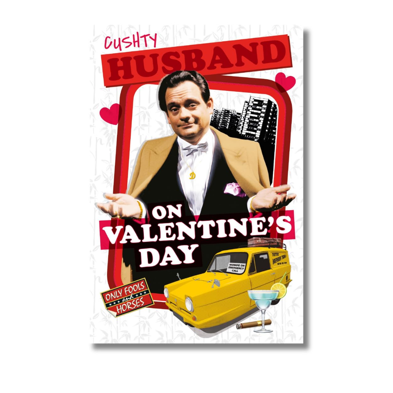 Only Fools And Horses Valentine's Day Card, Cushty Husband on Valentine's Day, Valentine Card Hubby