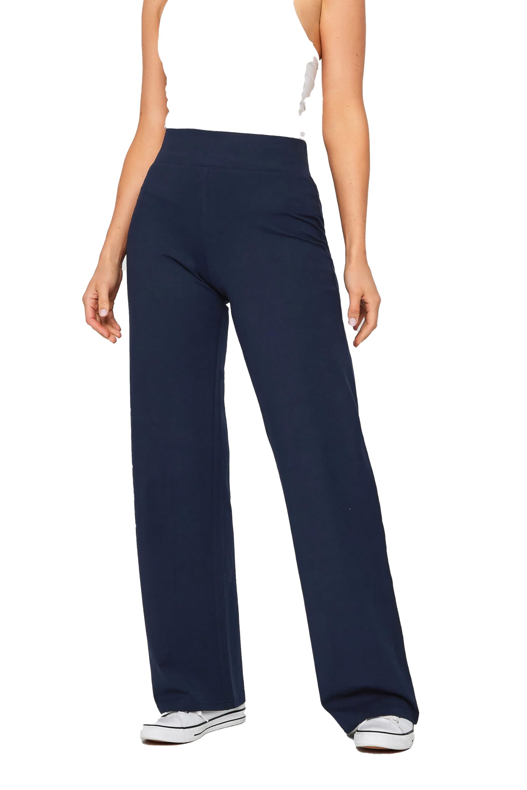 Long Tall Sally - LTS Tall Navy Wide Leg Yoga Pants - Women's