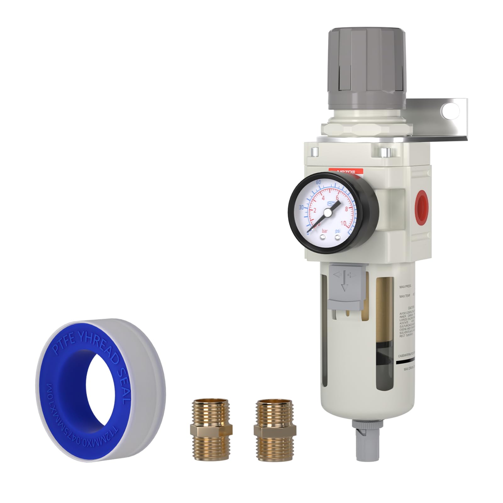 AIRZOE 3/8" NPT Air Compressor Filter & Pressure Regulator Combo AW3000-03 — Amazon image 13