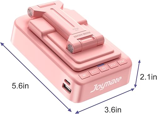 Miniatura 8 de Regalos para hombres y mujeres, soporte para teléfono con altavoz Bluetooth y función de carga, ángulo giratorio de 360, soporte ajustable para