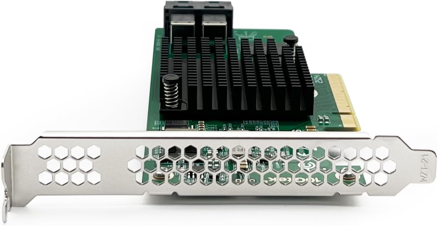 10Gtek HBA Card, 8-Port (12Gb/s SAS or 6Gb/s SATA), Compare to LSI 9300-8i (IT Mode), (2X) SFF-8643 Connectors, PCIe3.0 X8