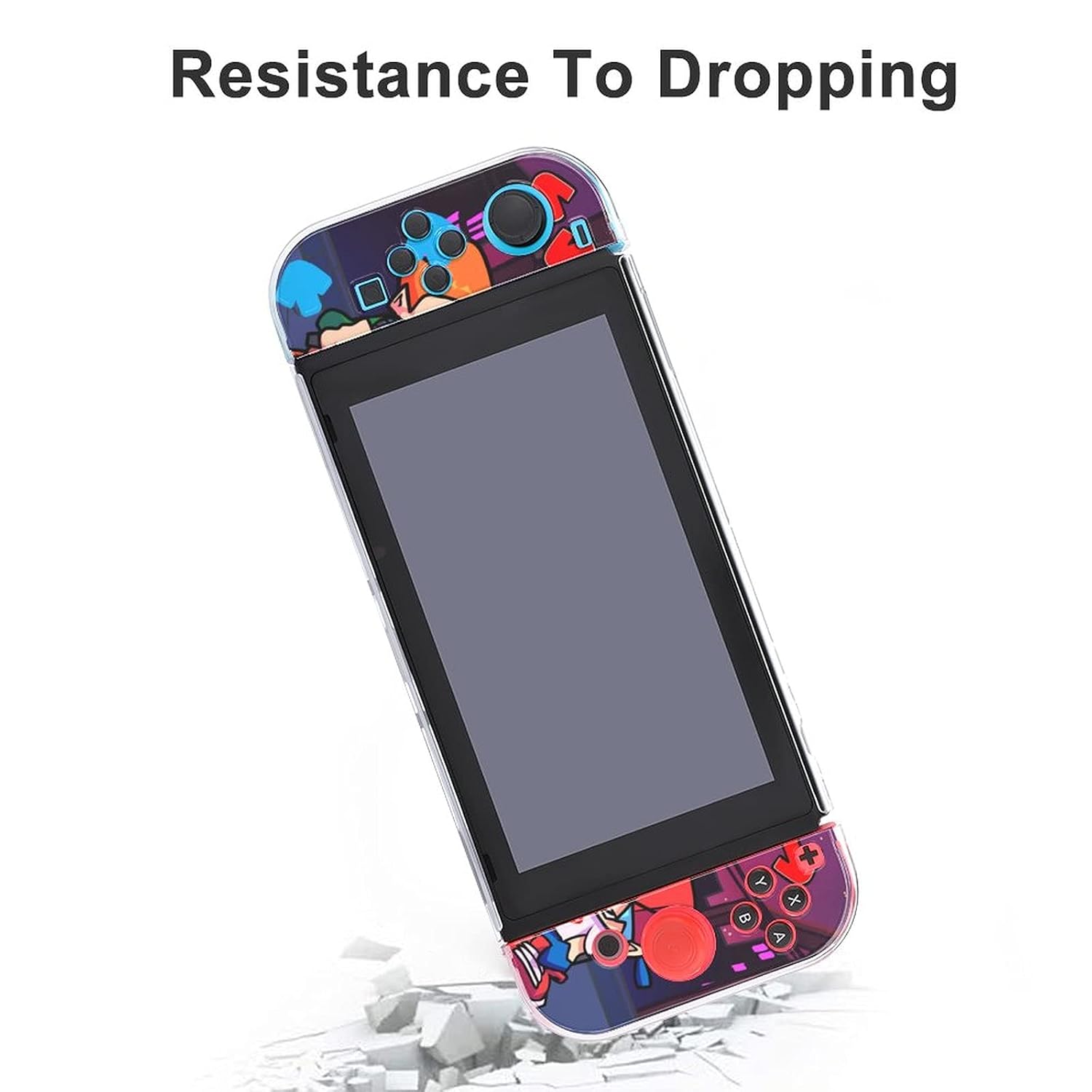 ROATNOSA Protective Case for Nintendos Switchs Cute Hard PC Case Cover for Console and Joy-Con Controllers, with Shock-Absorption and Anti-Scratch Design A : Video Games