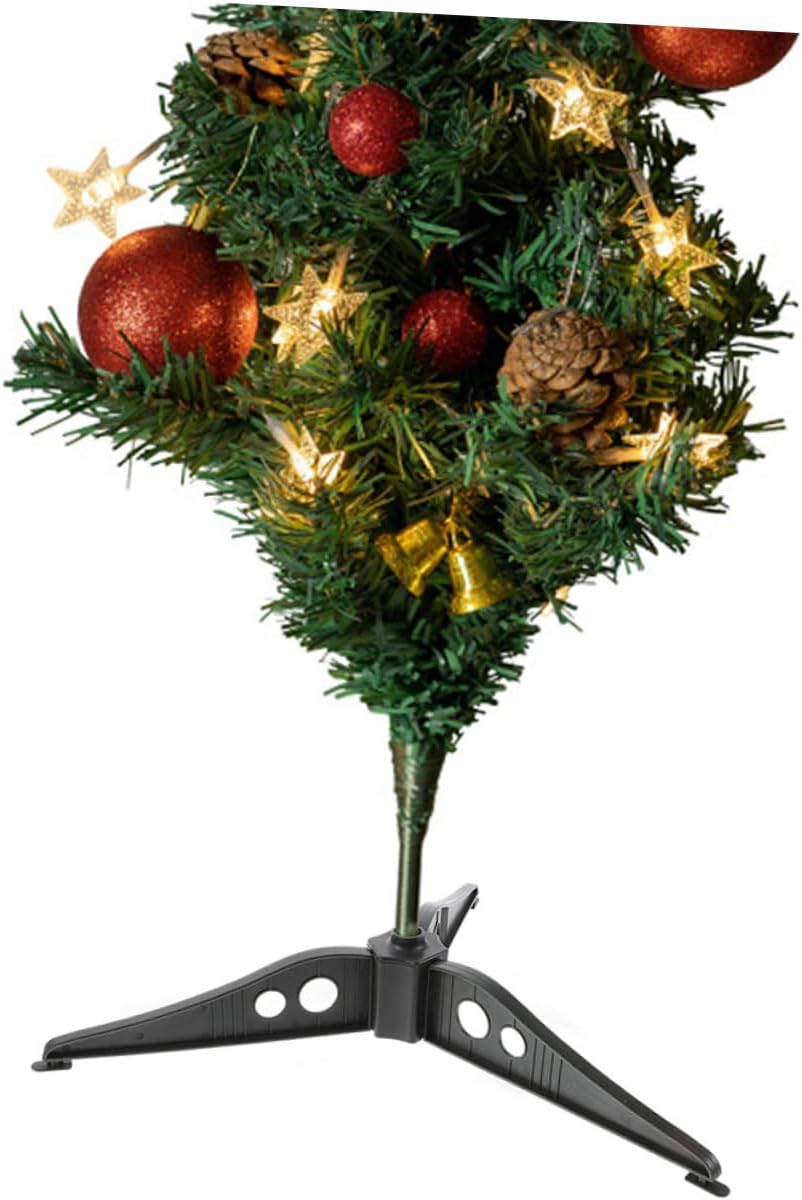 Cabilock 2pcs Green Tree Stand Base for Artificial Holiday Trees Stable Plastic Foot Support for Indoor Decorations Folding Design for Christmas Party Display