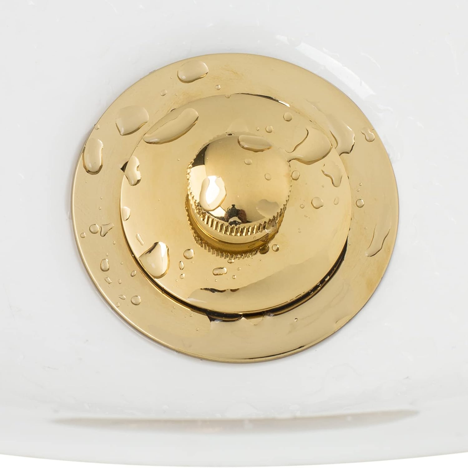 Artiwell Push & Lock Tub Trim Set with Single-Hole Overflow Faceplate, Bathtub Conversion Kit Assembly with Conversion Bar, Universal Fine/Coarse Thread, No Putty Installation (Polished Brass)