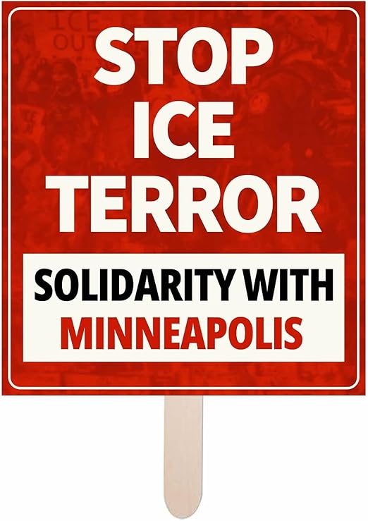 Amazon.com: STOP ICE TERROR Protest Sign 12 Inch, Corrugated Plastic ...