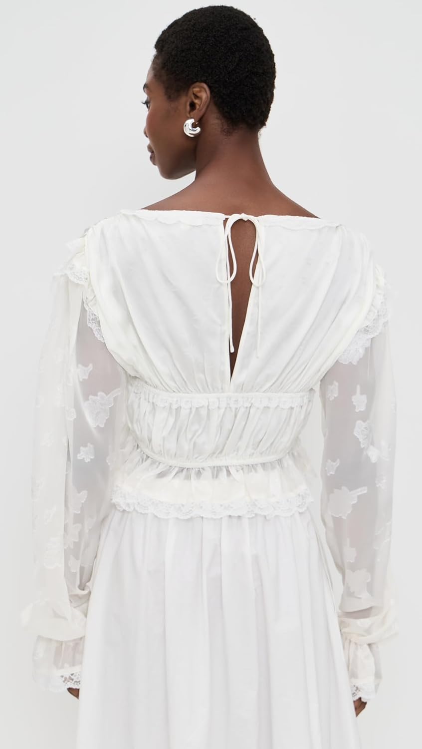For Love & Lemons Women's Jeanne Jacquard Top - Image 4