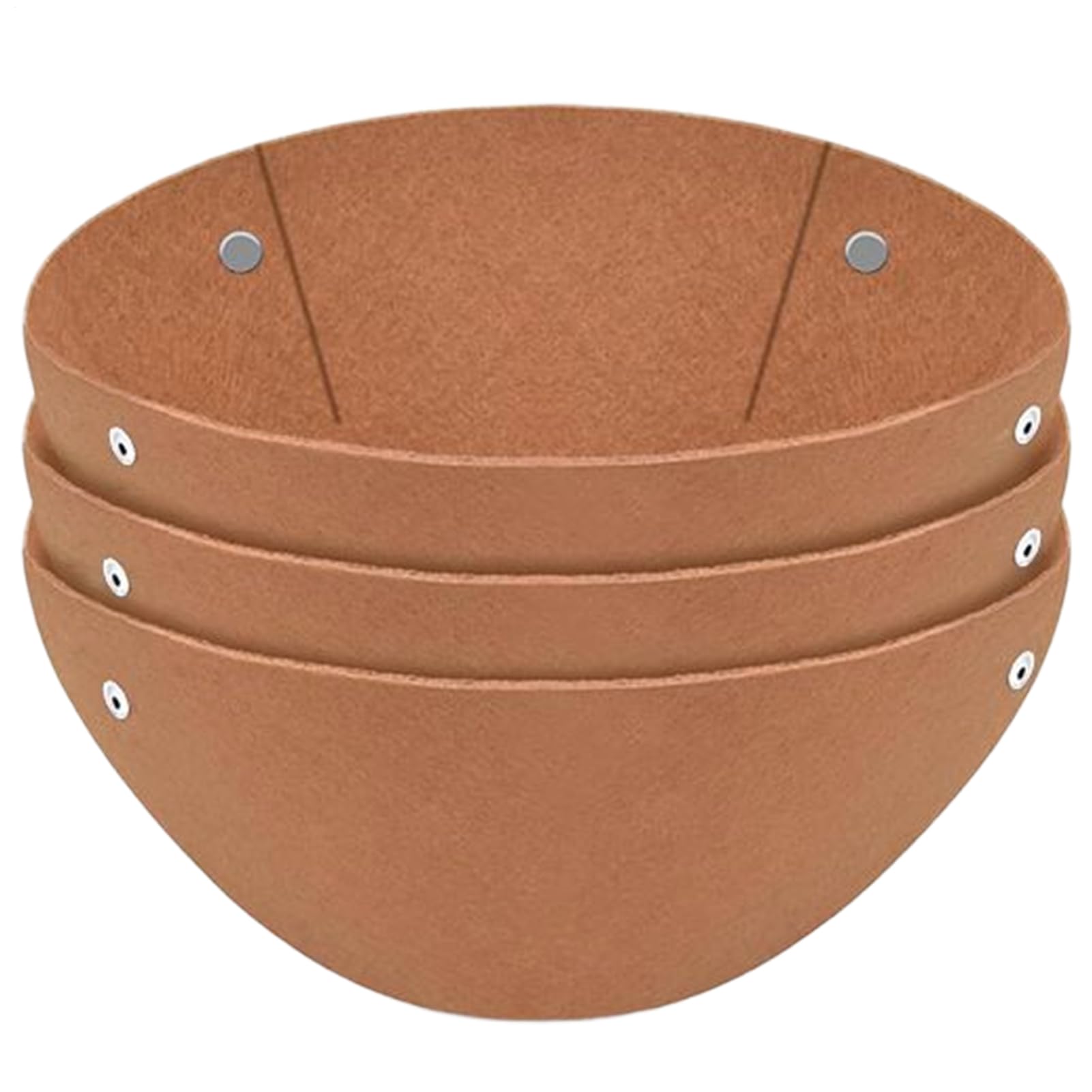 Sous-pots pour d'extérieur en feutre naturel - Lot de 3 tapis ronds de drainage pour jardinière
