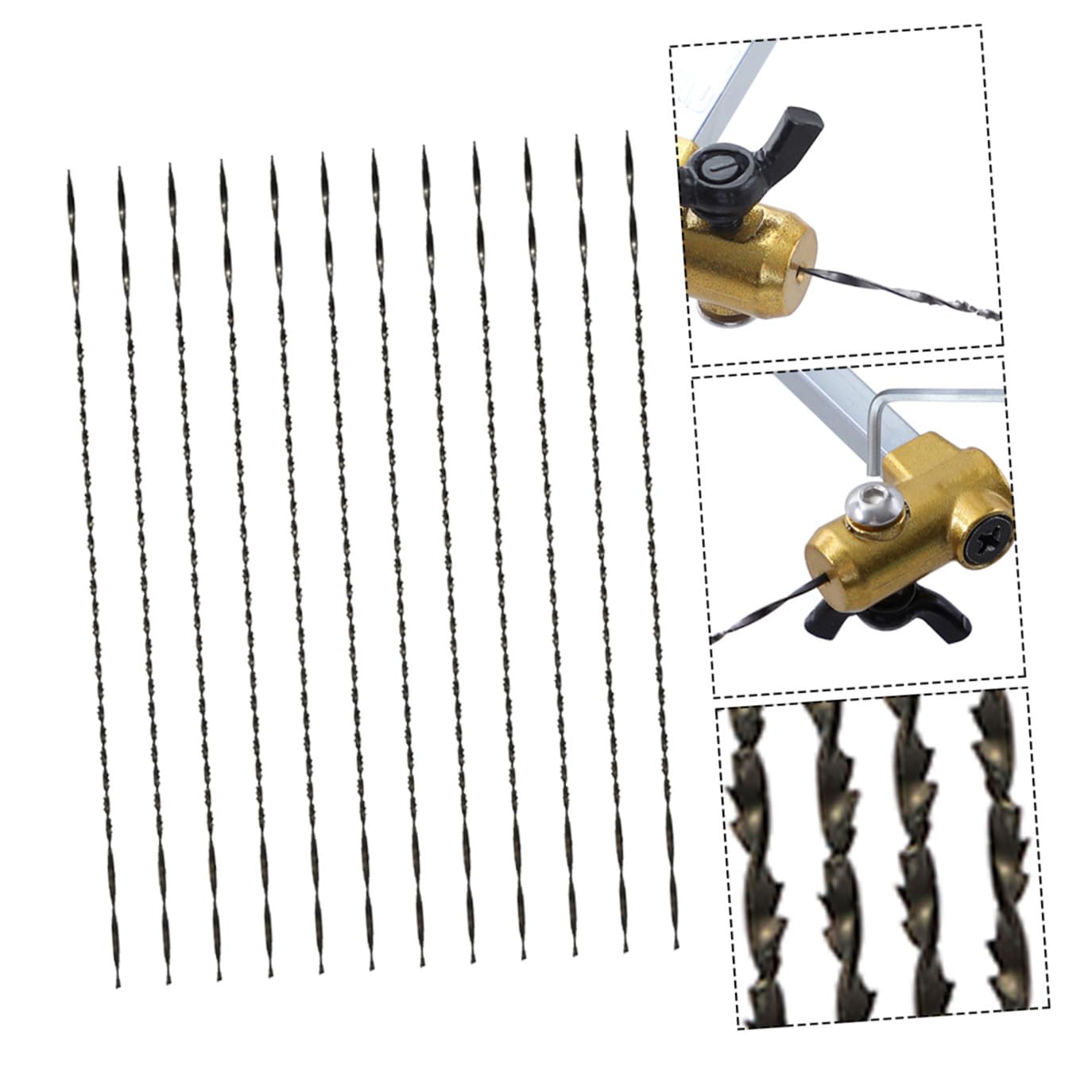 12pcs Mini U-Shaped Spiral Scroll Saw Blades Set for DIY Hand Saws, Cutting Sawing Accessories with Spiral Teeth, Compatible with U-Shank Jigsaws for Precision Woodworking