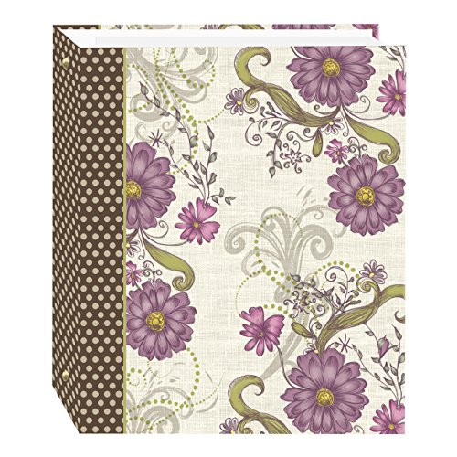 Magnetic Self-Stick 3-Ring Photo Album 100 Pages (50 Sheets), Berry Blossoms Design by Pioneer Photo Albums - Used condition - CA$20.75