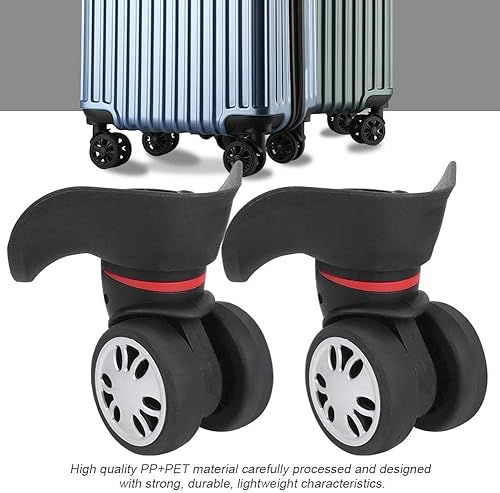Miniatura 8 de Reemplazo de ruedas de equipaje, par de ruedas de maleta, universal, accesorio de repuesto para exteriores