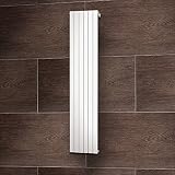 Wohnraum-Heizkörper Rom, Mittelanschluss, 200x46 cm, 1127 Watt Leistung, alpin-weiß, Design-Heizkörper für Zweirohrsysteme
