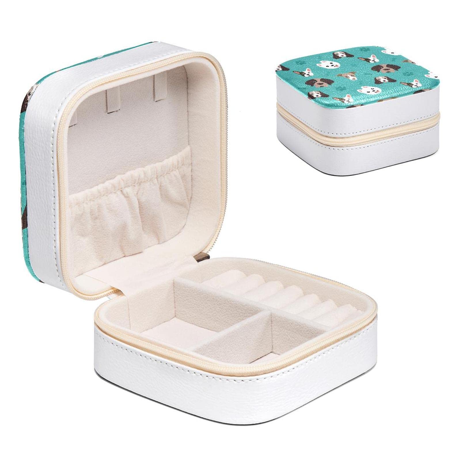 Organisateur de bijoux anti-emmêlement pour colliers et bagues format compact de voyage