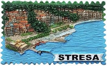 Stresa Italy 3D Souvenir Fridge Magnet Gift,Handmade Home & Kitchen Decoration Stresa Refrigerator Magnet Collection