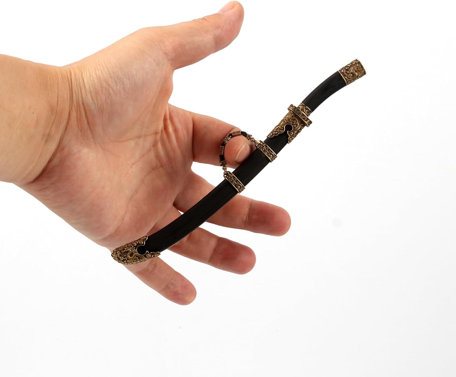 Handmade Miniature 1:6 Chinese Ancient Sword 6.35” Ming-Style Knife Katana Sword Collectible Grade