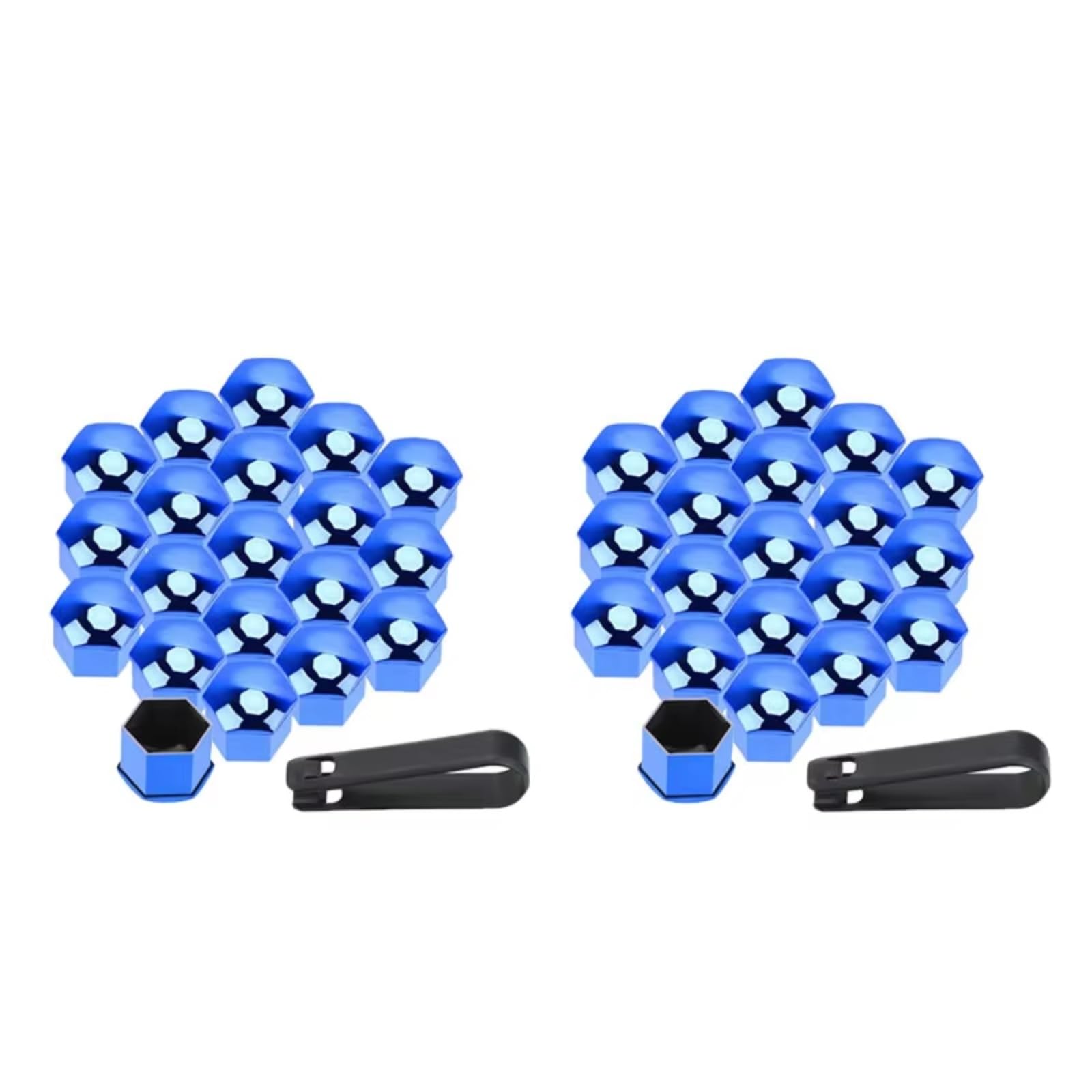 Tappi di Protezione per Dadi Ruota Auto, copridadi per mozzo Auto, copridadi per Pneumatici Auto, 20/40 Pezzi 22/21/19/17 mm Argento 17 mm (21 mm/Blu)