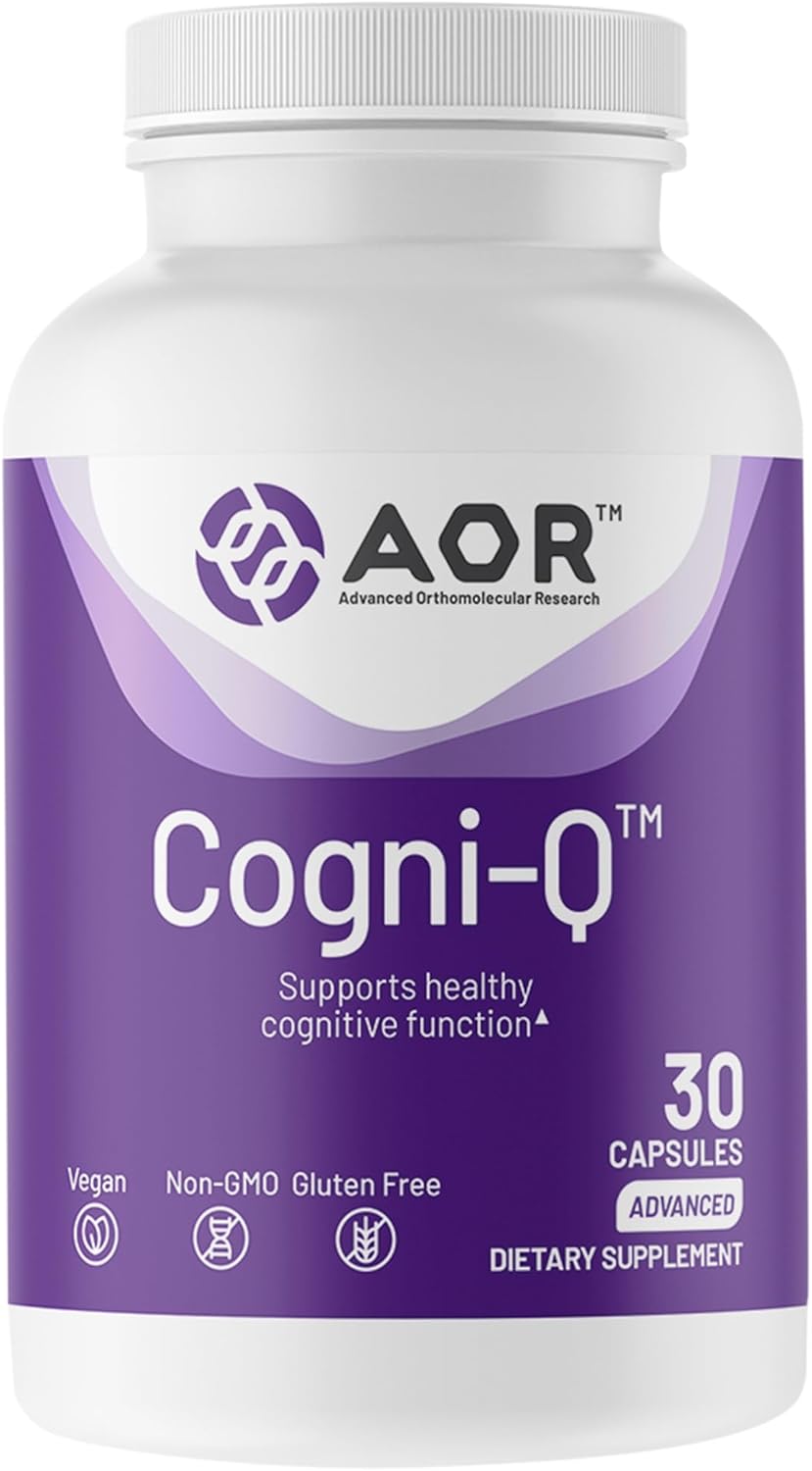 AOR Cogni-Q 30 Vegan Capsules, 30-Day Supply, PQQ & CoQ10 320mg