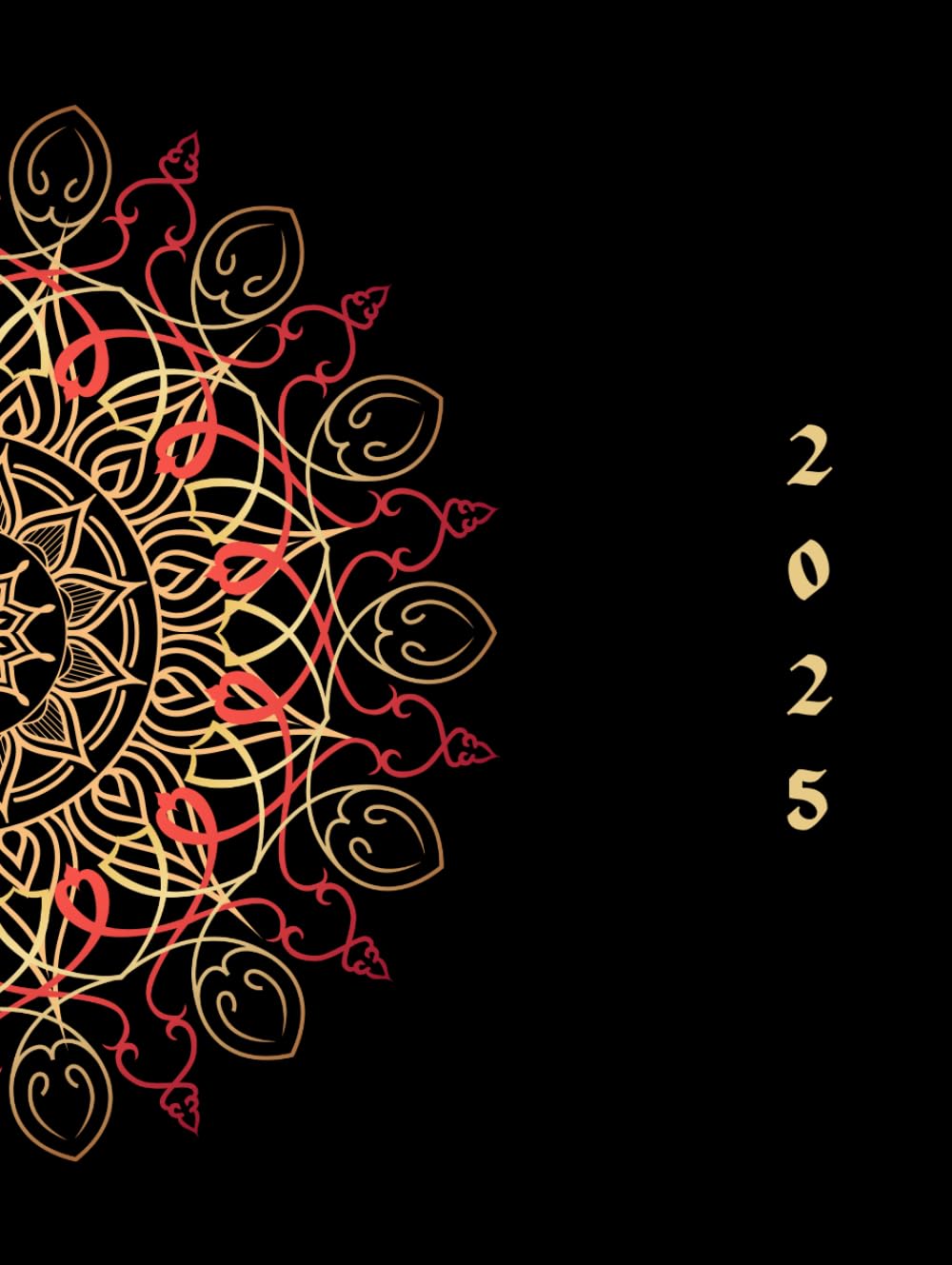 Agenda 2025 Gypsy Black and Gold pour organiser vos journées de bureau