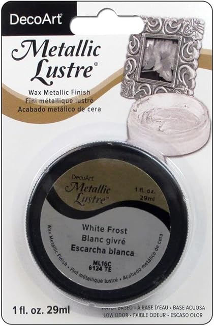 Deco Art Metallic Lustre Wax Finish 1oz-White Frost, 29 ml (Pack of 1)