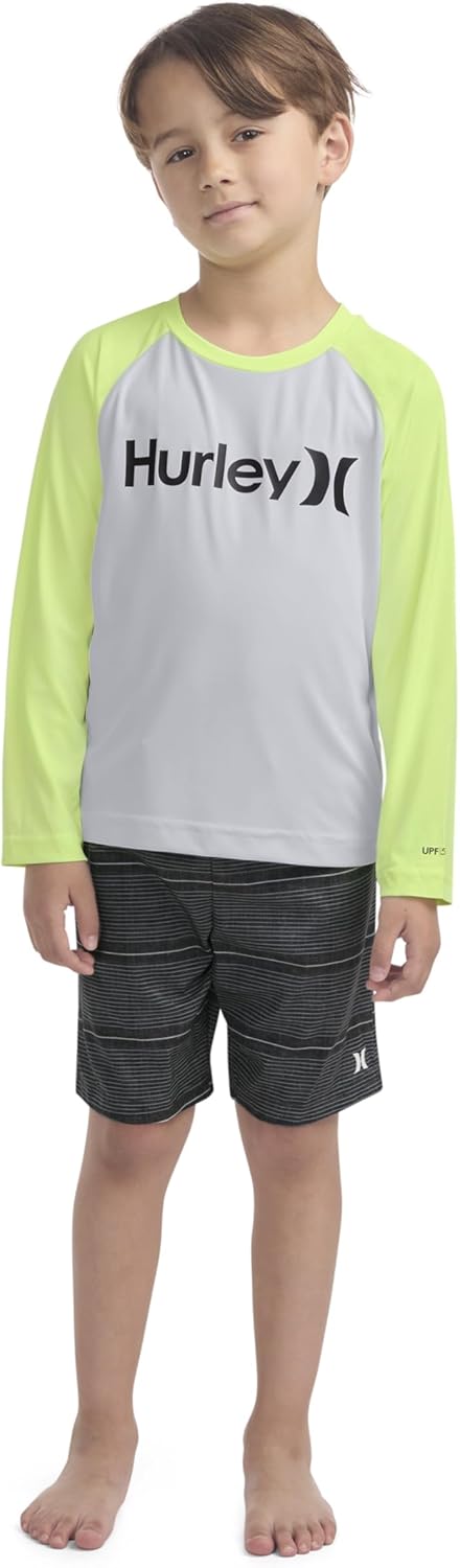 Hurley Boys' Baby and Toddler Boys' Swim Suit 2-piece Outfit Set