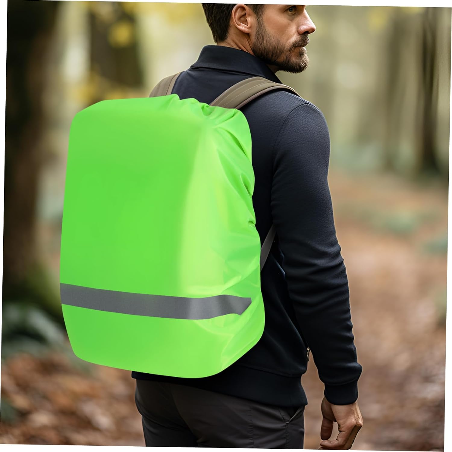 YARNOW 3pcs Backpack Rain Covers Reflective Strip Weatherproof Pack Covers for Bags for Hiking and Outdoor Activities Enhanced Visibility and