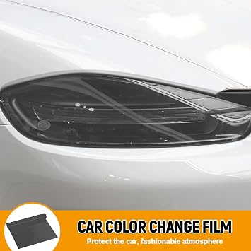 Car Headlight Tint Film,Waterproof Tail Light Tint(Light Black)