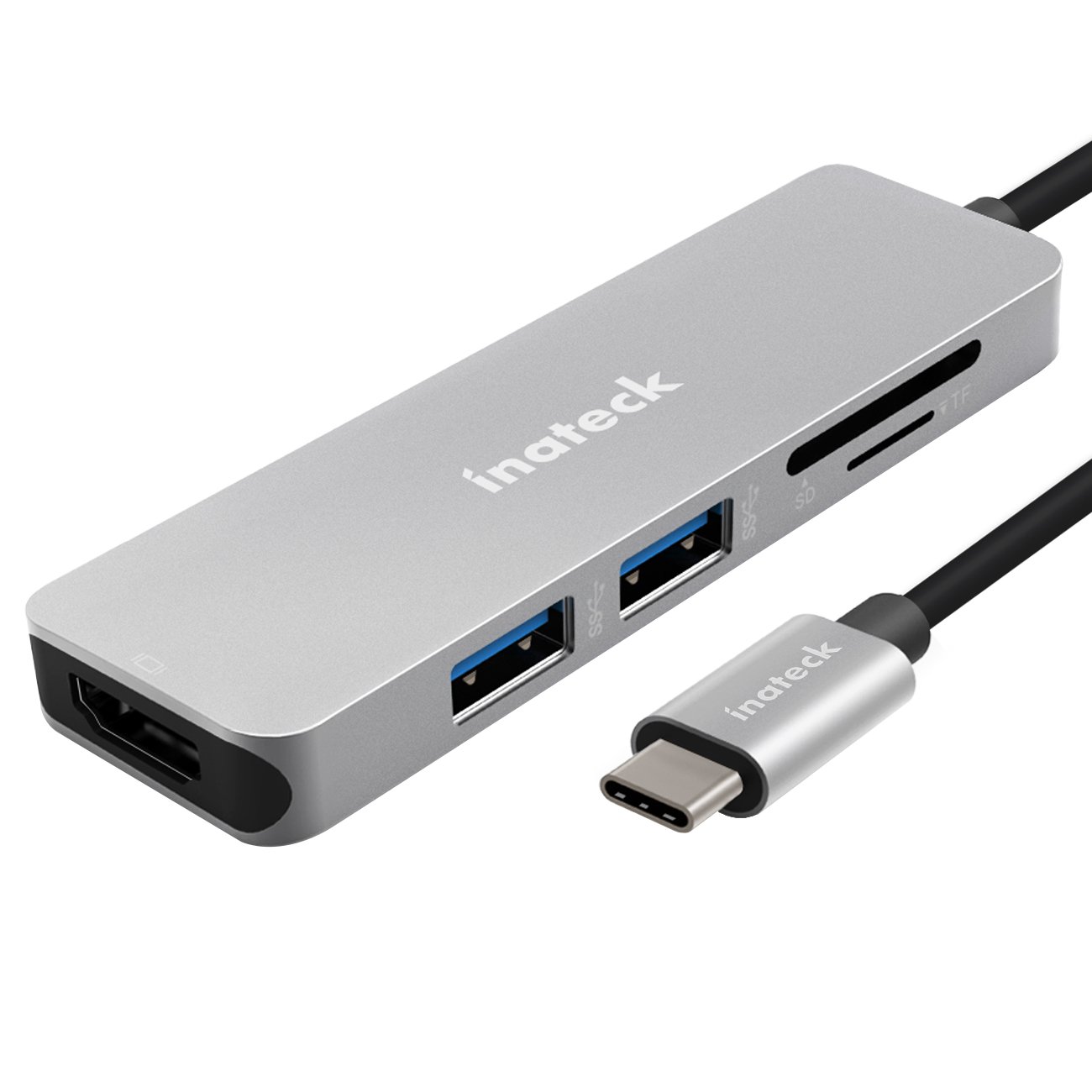 Inateck USB C Hub Slim Aluminum 3.1 Gen1 Type Adapter with 4K Hdmi