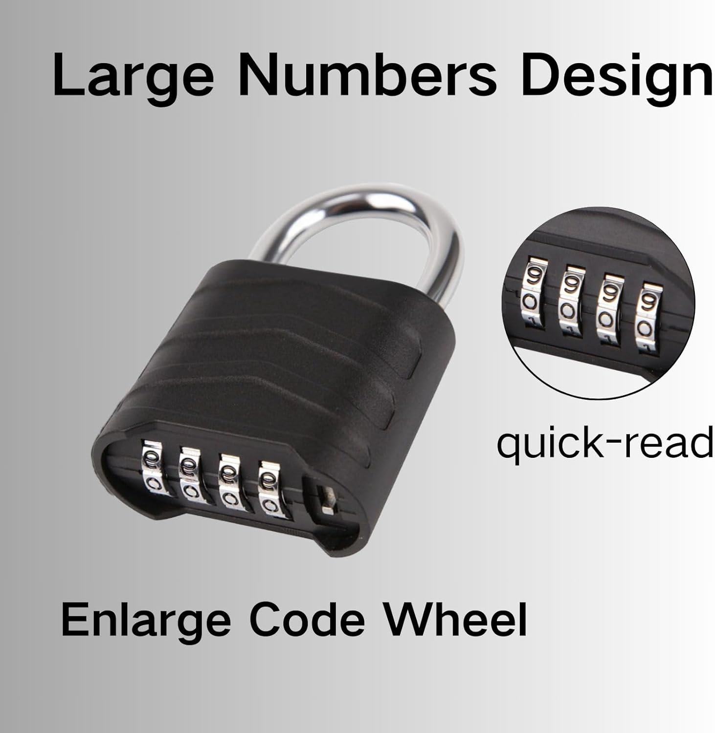 SEPOX 2PCS Large Combination Padlock & 2Pcs Pack 6FT Extra Long Cable Combination Bike Locks