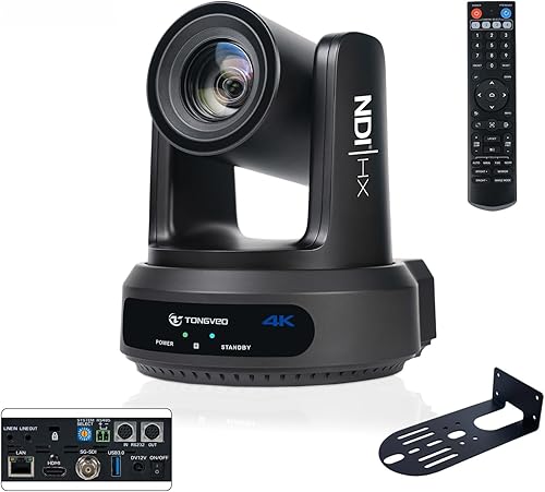 Miniatura 10 de TONGVEO Cámara de sala de conferencias, cámara PTZ de zoom óptico 10x USB2.0HDMILAN IP Cámara de transmisión en vivo POE, cámara de videoconferencia