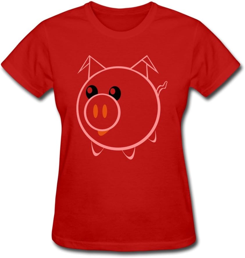 Keke Women's T-shirts Piggy Size M Red
