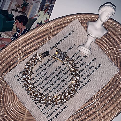 Honsny Cuban Link Chain For Men Women 13Mm Iced Out Cuban Link Bracelet Anklet Bangle Chain For Men Boys Girls Miami Bling Diamond Silver Necklace Chains Hip Hop Gold Cuban Bracelet For Men Women #TOP6