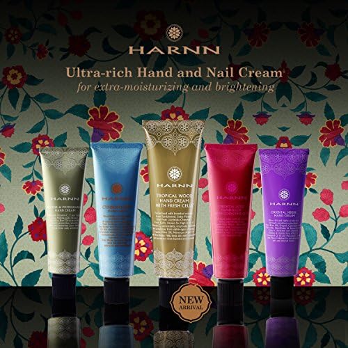 HARNN Aromatic Moisturizing Hand Cream Set of 5 Divine Lotus for Christmas, Valentines Day, Mothers Day, Birthday - Jasmine & Pomegranate, Cymbopogon, Oriental Herbs, Tropical Wood, and Oriental Rose