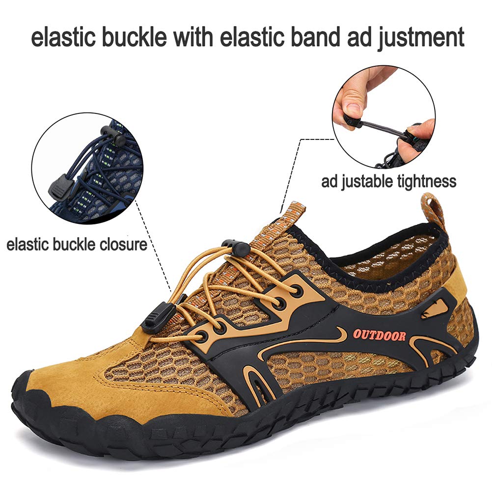 DANNTO Herren Damen Wanderschuhe Trekkingschuhe Anti-Rutsch Super Atmung Wanderstiefel Sportlich Bequem Sommer LeichtOutdoor Fitnessschuhe Hiking Sneaker Barfußschuhe für Kinder