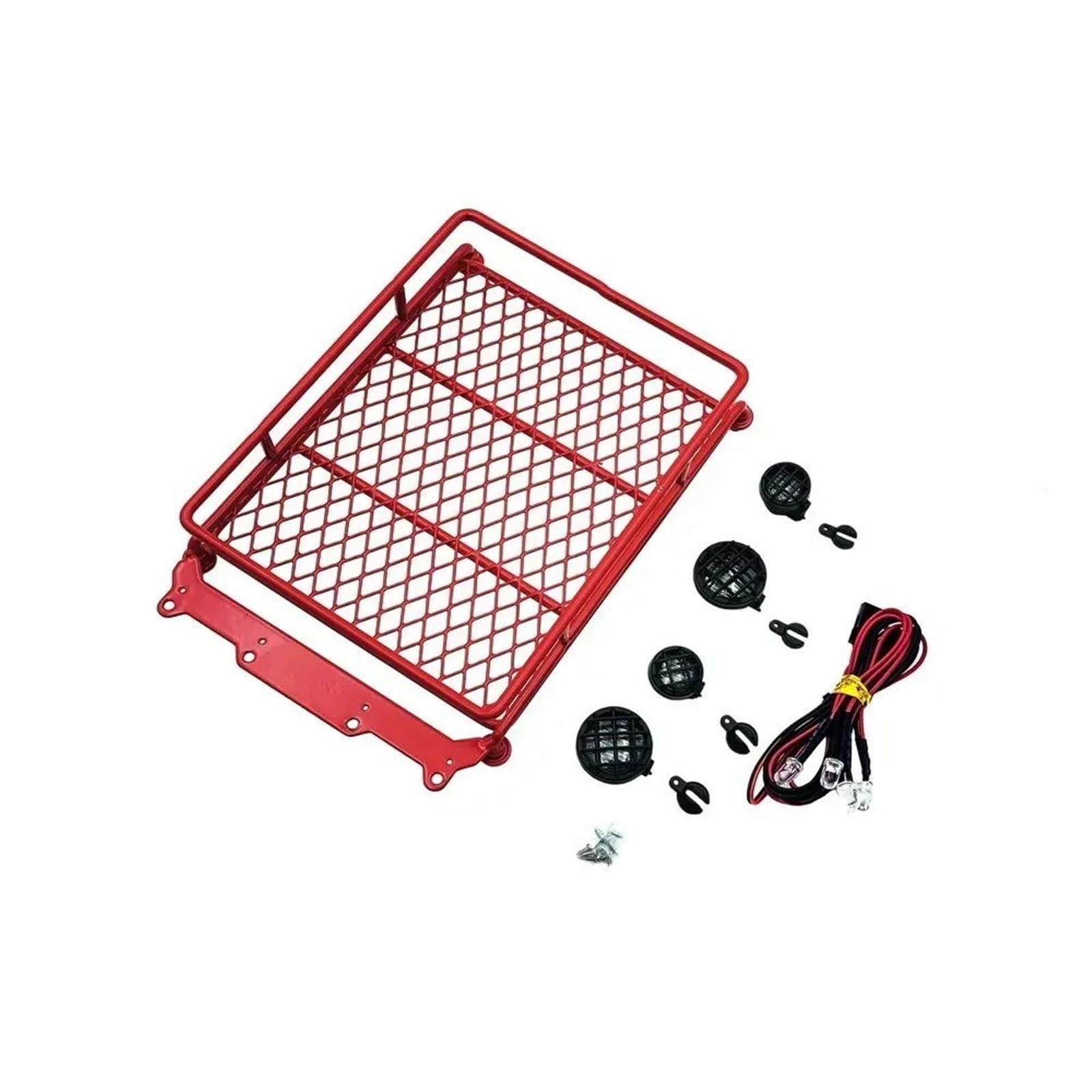 Für Scx10 Cc01 Für Mn D90 D91 D99 Mn90 Für Mn99S 1/14 1/12 1/10 Rc Auto Upgrade Teile Universal Dach Racks Mit Licht RC-Teile