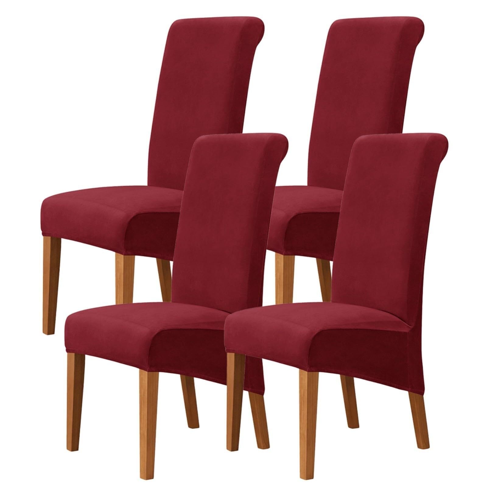 NMVAWIPT Dining Chair Covers, Stretch High-Back Room, For Home Restaurant Living Banquet Four Season, Easy Installation(5#,4Pcs)
