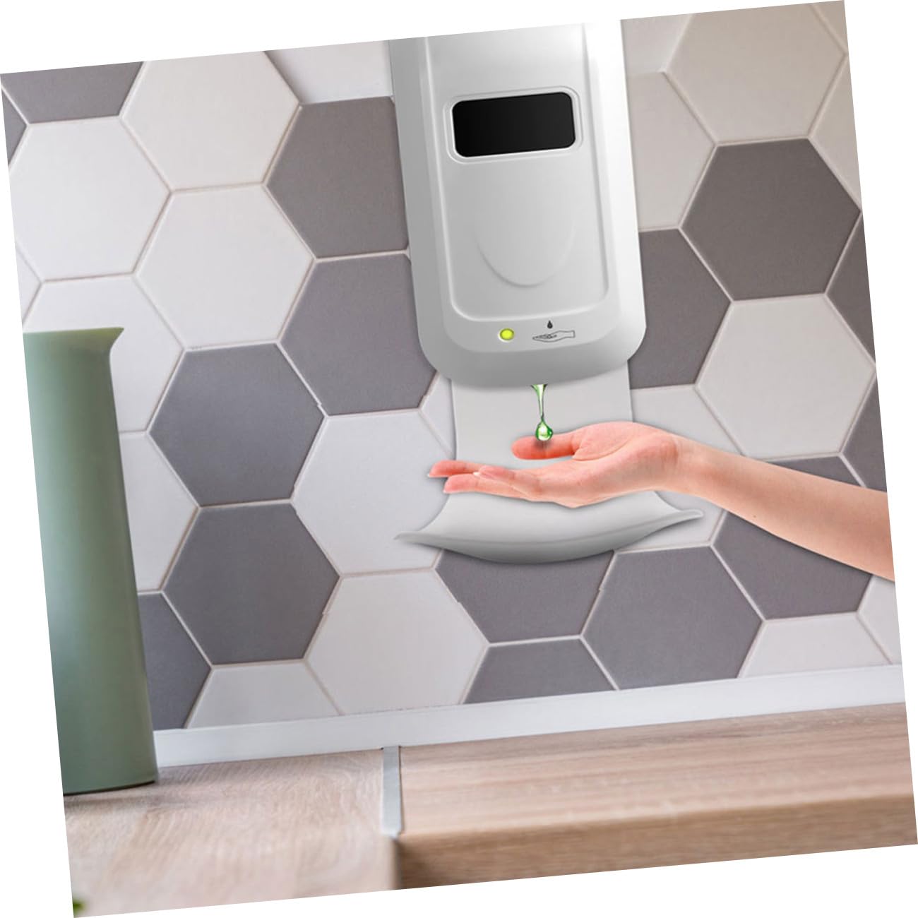 GANAZONO 3 Pezzi Vassoio Porta Dispenser di Sapone in Abs Bianco, Supporto Robusto e Sicuro per Dispenser di Sapone, Adatto per Hotel e Ristoranti