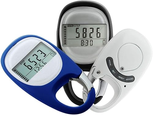 Miniatura 4 de BESPORTBLE Podómetro digital 3D portátil con clip, contador de pasos simple para caminar, para hombres, mujeres, niños, pasos de pista y millas/km,