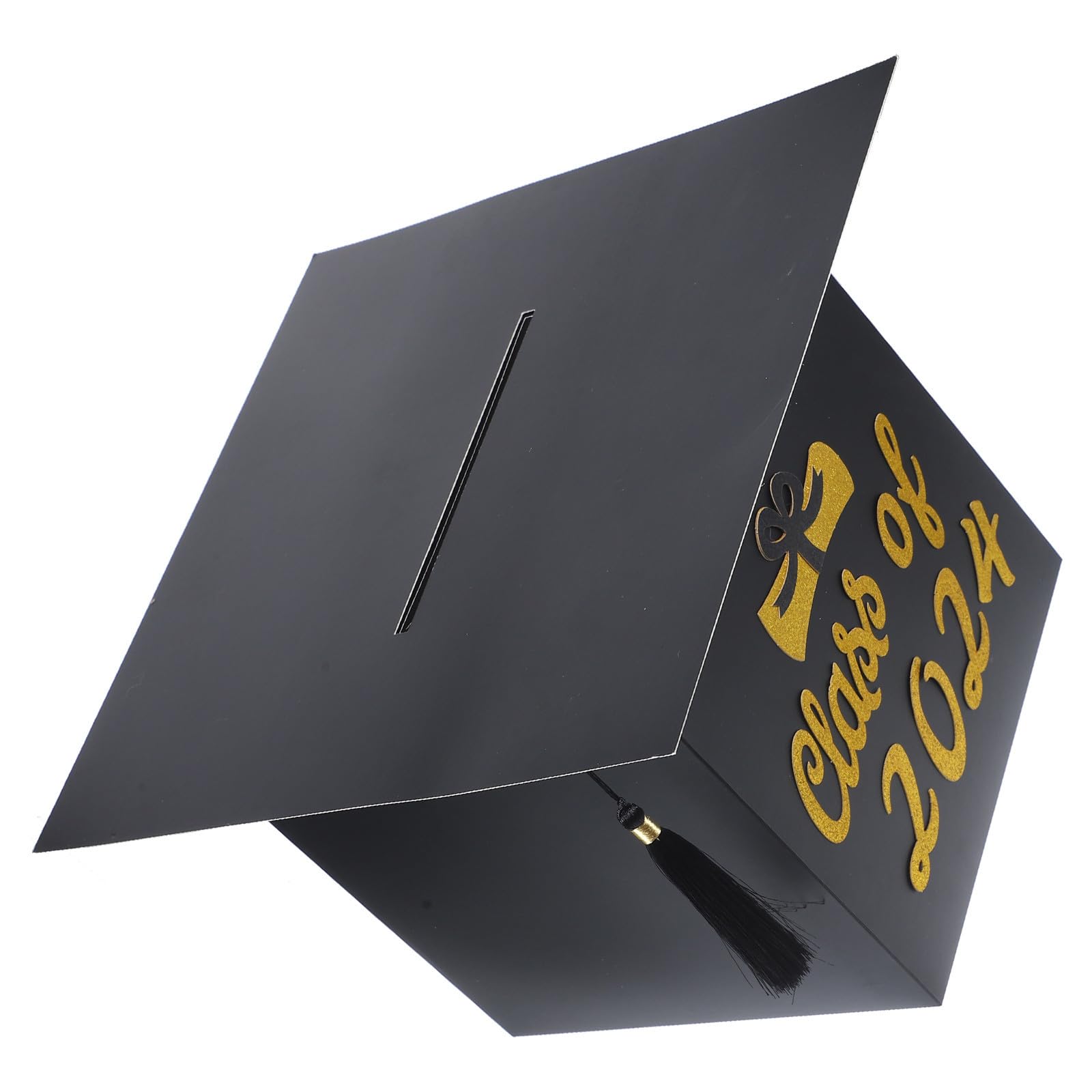 Caja para recuerdos de graduación en la mesa de bienvenida de tu fiesta
